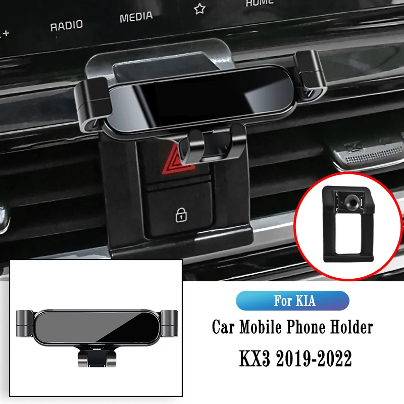 

Metal Car Holder For KIA KX3 2019-2022 Gravity Navigation Bracket GPS Stand Air Outlet Clip Rotatable Support Auto Accessories