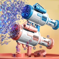 100 hole rocket bubble bazooka gun with light automatic bubble machine toy for kids and adults
