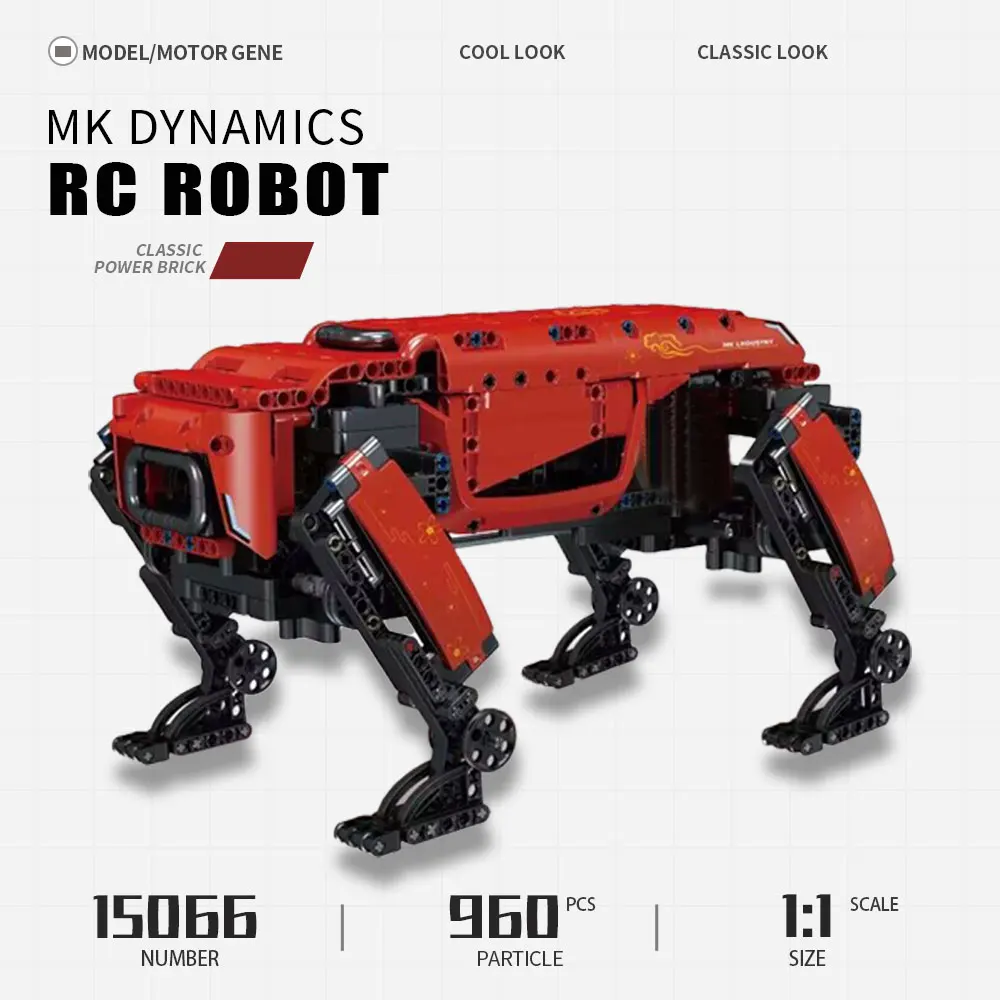 

Creative Expert High-tech Series MK Dynamics Remote Control Robot Moc Modular Bricks Technical Model Building Blocks 960pcs