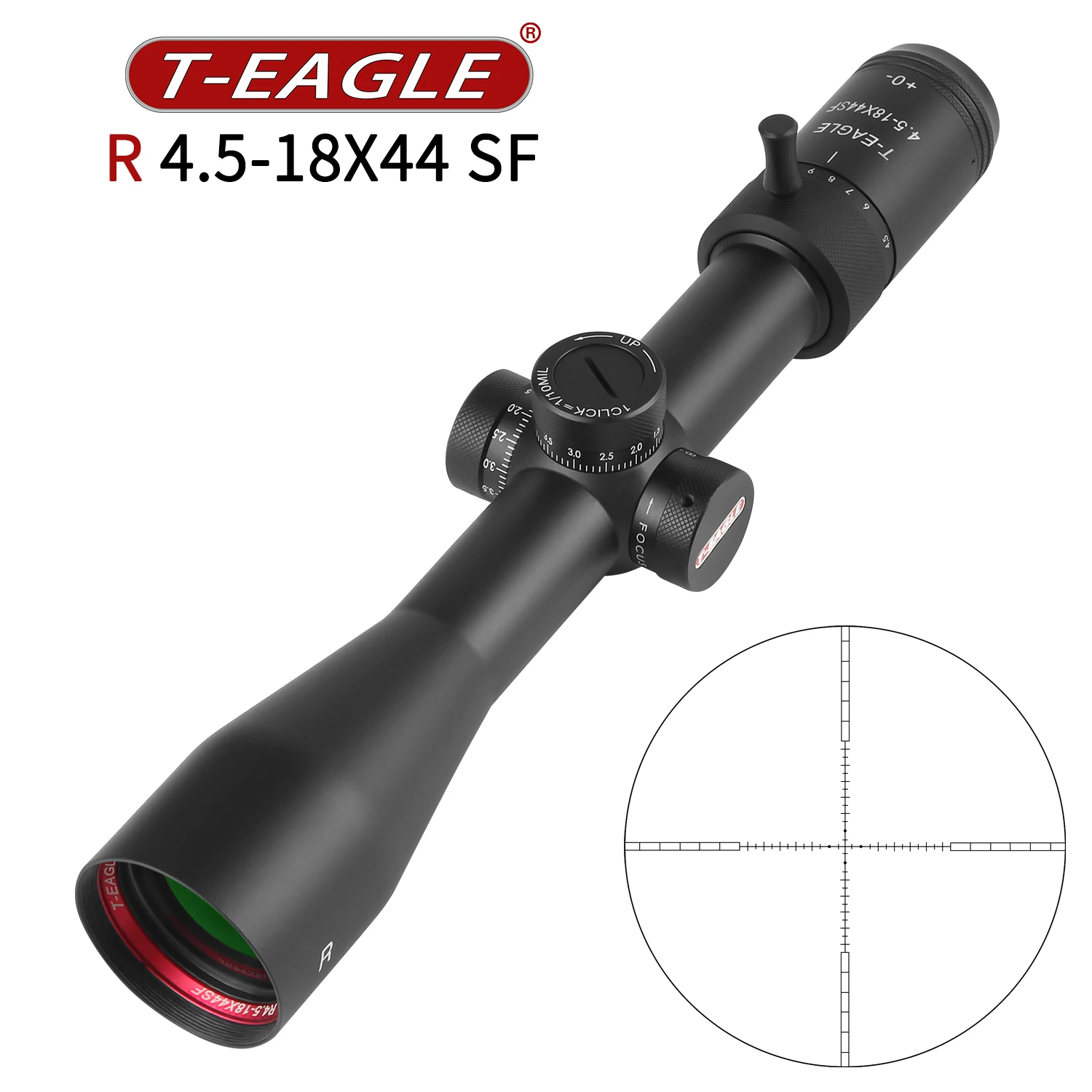 

TEAGLE optical sight R 4.5-18x44 SFIR reticle Tactical Mil-dot illuminated with side focus hunting rifle scope for Pcp Airgun