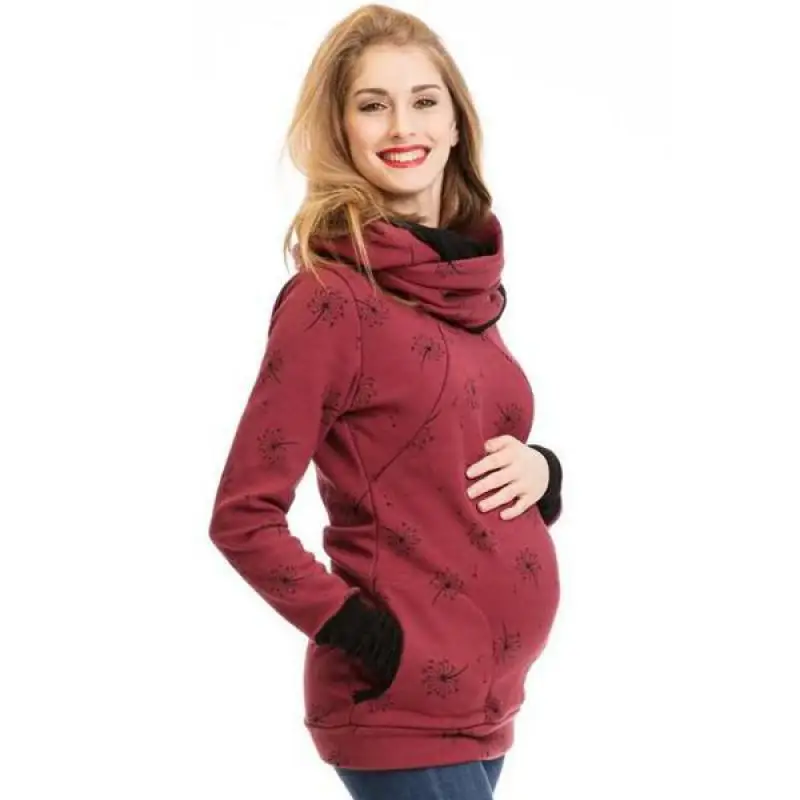 

Autumn Pregnancy Clothes Pregnant Women Maternity Nursing Hoodie Sweatshirt Breastfeeding Sweater Shirts Maternity T Shirt Tops