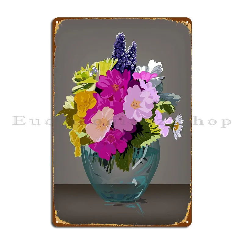 

Flowers Still Life Metal Signs Create Club Home Club Club Bar Tin Sign Poster