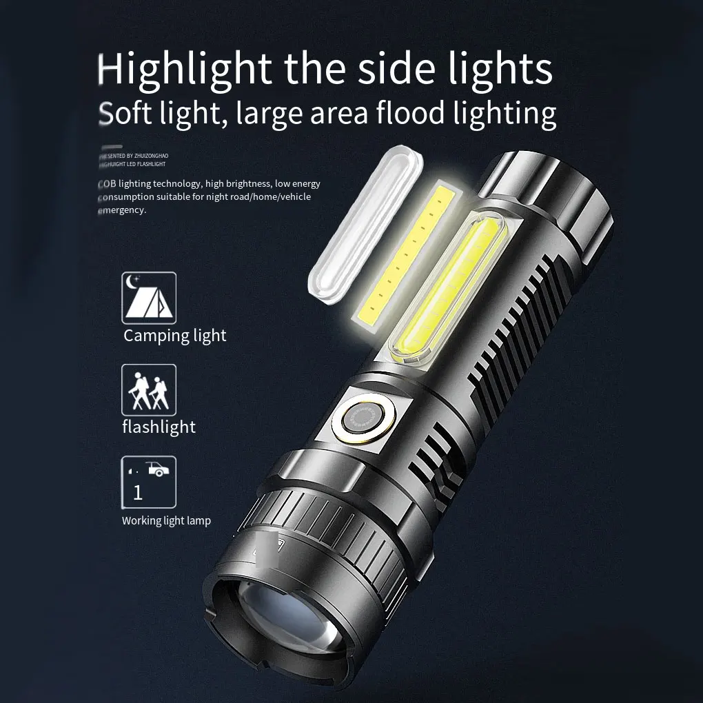 

Flashlight Powerful Portable Rechargeable Torch Flexible Fishing Hook