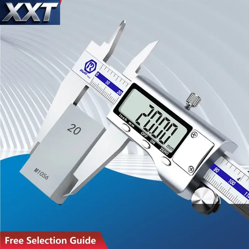 Фото Цифровой штангенциркуль XXT из нержавеющей стали с ЖК-дисплеем, прецизионный измерительный инструмент, 0-150 мм, 0-200 мм, метрический/дюймовый цифровой штангенциркуль №2