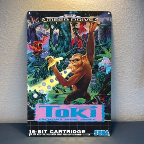 Металлический плакат Toki Sega Mega Drive 20*30 см