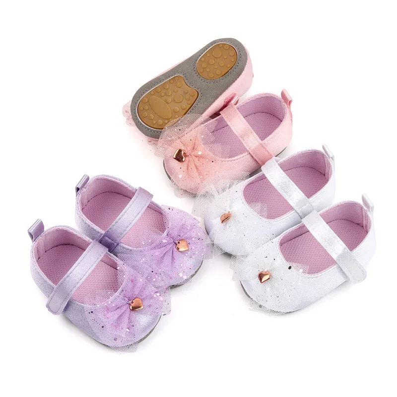 

0-18M newborn baby girl shoes hard sole antiskid princess shoes for girls toddler infant baby crib shoes first walkers