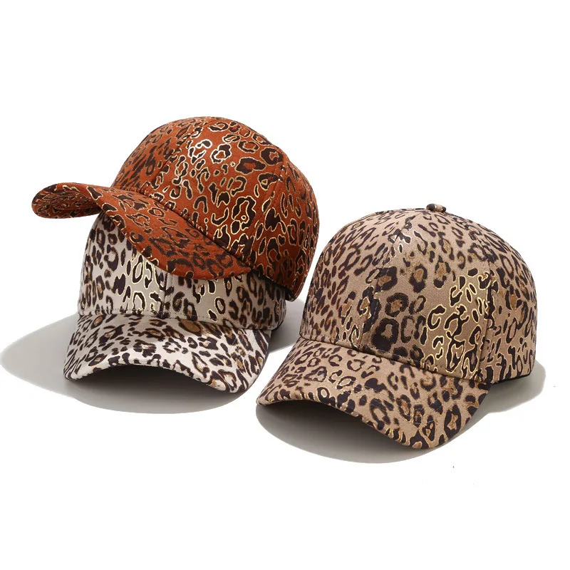 

Ladies Leopard Print Baseball Cap Sunscreen Visor Cap Versatile Sports Cap Fashion Hip Hop Cap Peaked Cap Horsetail Baseball Cap