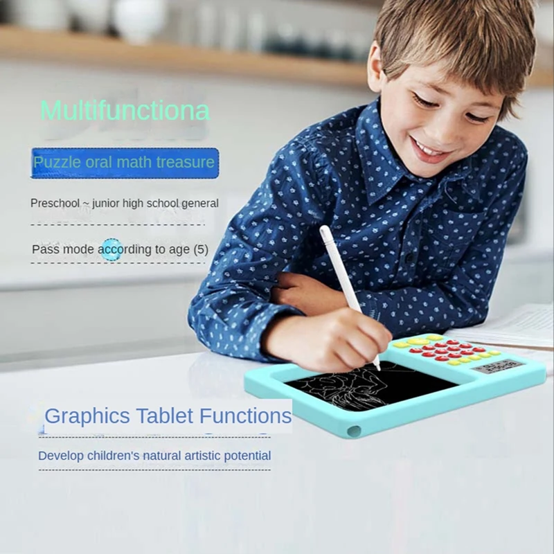 

2 In 1 Children's Math Mouth Calculation Enlightenment Early Education Calculator Thinking Training Writing Pad