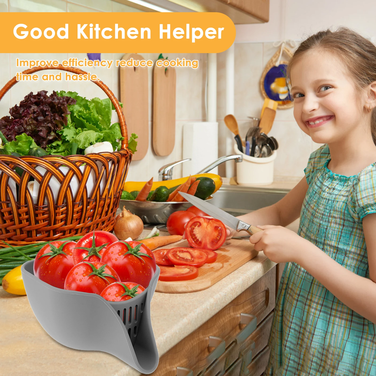 Силиконовая Сливная Корзина Многофункциональная Устойчивая К Высоким