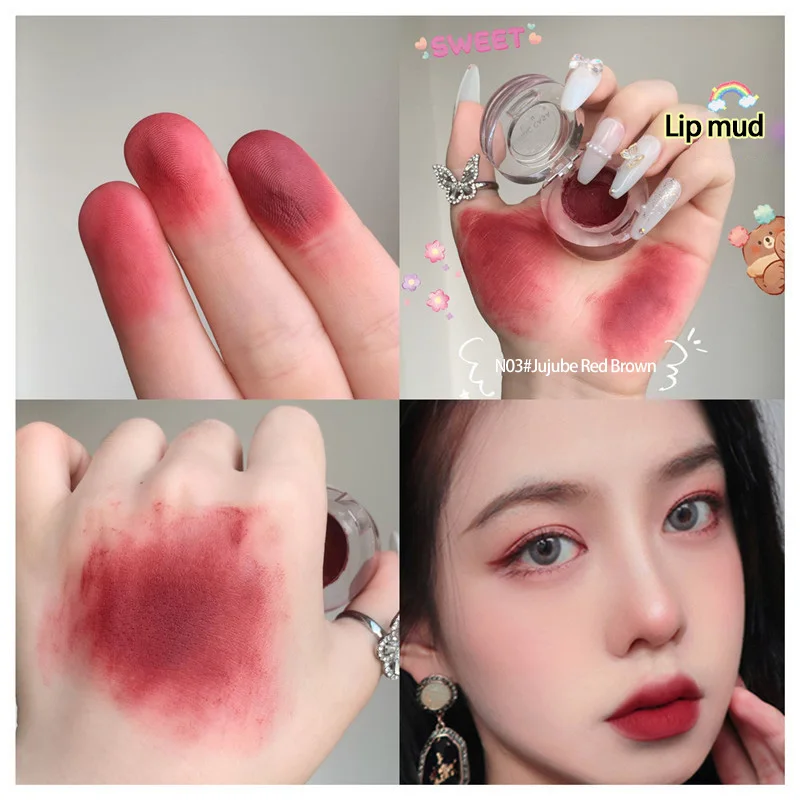 

Moisturizing Lip Gloss Soft Mist Lipgloss Lip Tint Pigment Velvet Matte Lipstick 4 Colors Beauty Cosmetics Canned Lip Tint Mud