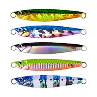 5 pcs set jig shone hard bait fishing metal jiging lure accessories colorful crankbait minnow sinking baits kit