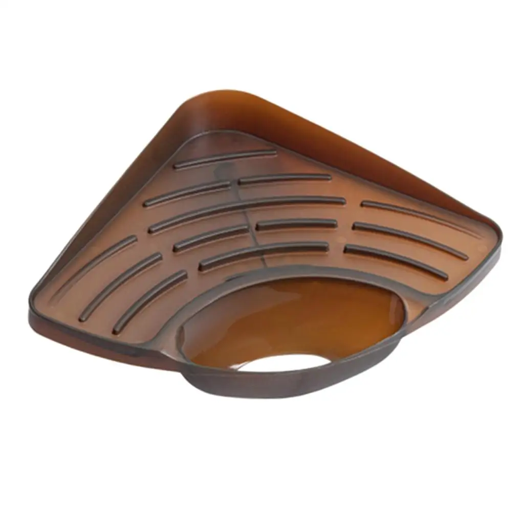 Кухонная треугольная полка для хранения раковины коричневая губки многоразовая