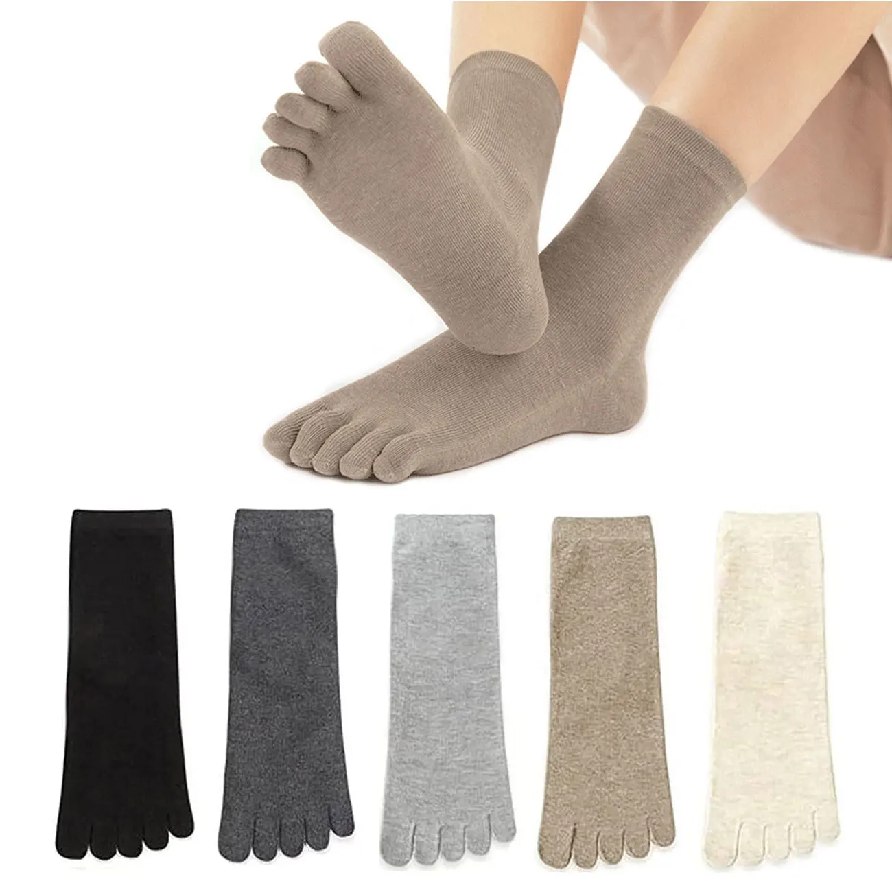 

Носки женские короткие эластичные, 5 цветов, хлопок + полиэстер