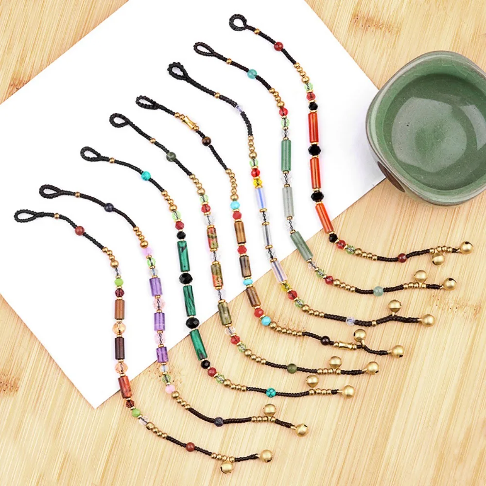 Красочная чакра аметист тигровые глаза круглая трубка каменный браслет