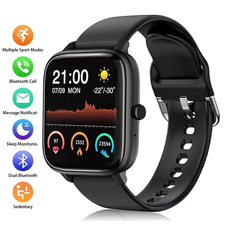 

Smart Watch Android Men Bluetooth Call Heart Rate Blood Pressure Monitor Full Touch Screen Women Smartwatch for Android IOS