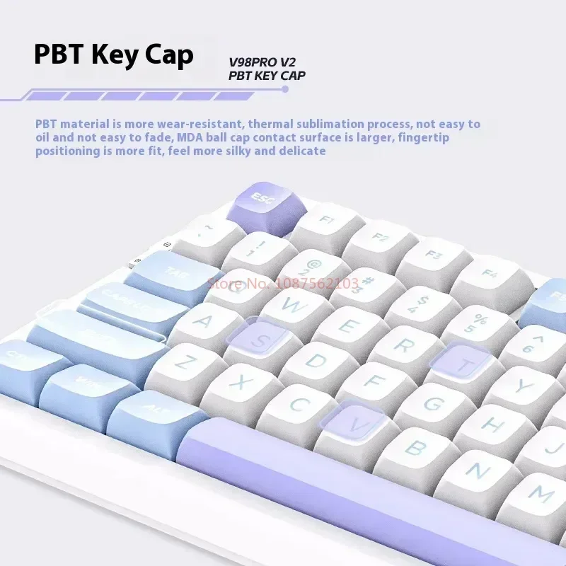 Клавиатура Vgn V98pro V2 проводная, игровая беспроводная клавиатура с проводным Bluetooth и горячим разъемом, механическая, под заказ (art.: 3920c79eff355) - 3920c79eff355