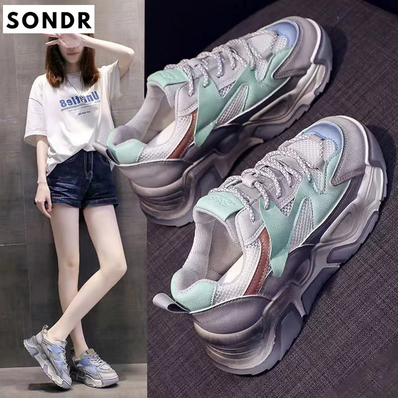 

Summer 2022 new hollowed-out dad shoes women's Instagram versatile retro platform mesh breathable athleisure shoes trend