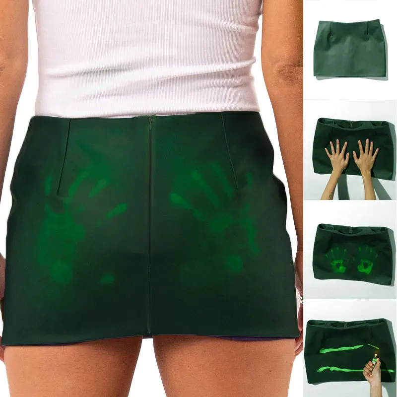 

Fashion Women's Short Skirts Change Color In Case Of Heat Design Solid Color Sexy Women's Skirts Outdoor Casual Women's Skirts