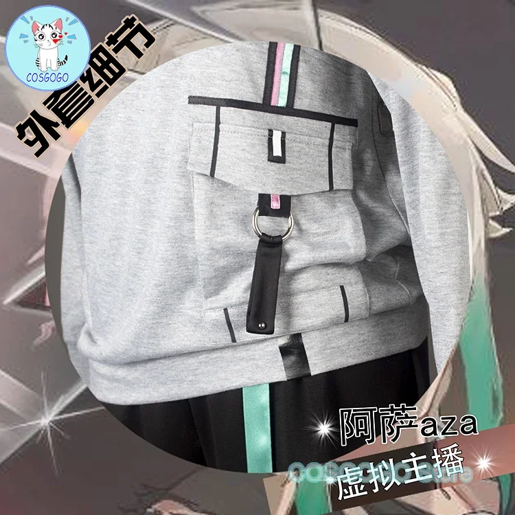 COSGOGO [по индивидуальному заказу] NIJISANJI Vtuber Aza Косплей Костюм Хэллоуин наряды для