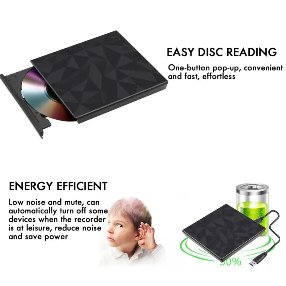 Drive-free High-speed Read-write Recorder Fast Reading Speed Ultra-light Usb 3.0 Type C Dvd Drive Cd Burner Driver Plug And Play images - 6