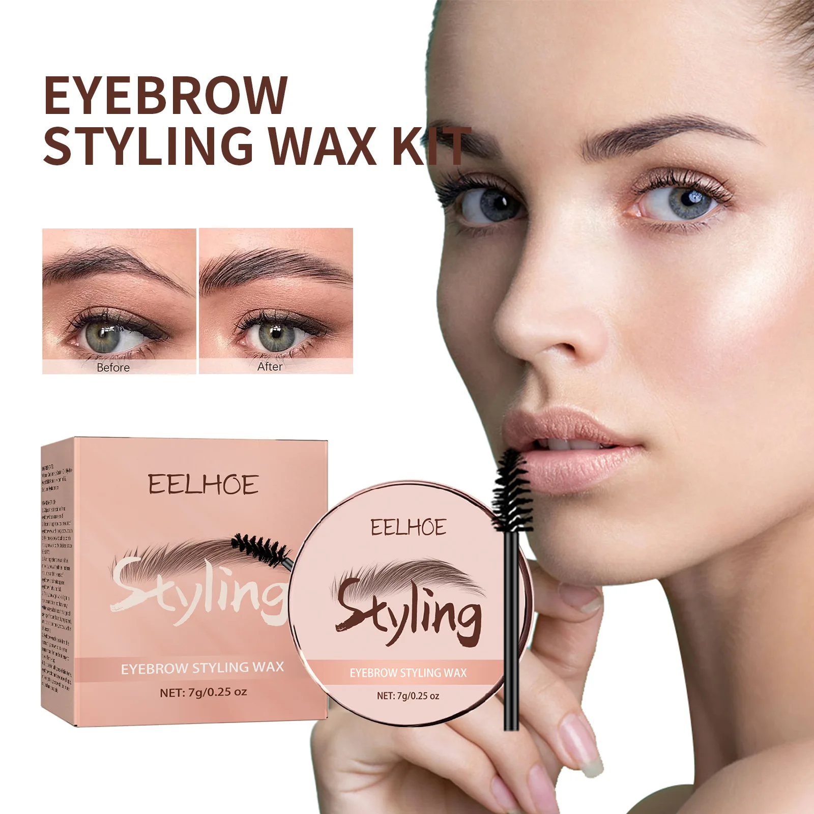 

Highlighting Eyebrow Lamination Effect Not Easy To Take Off Makeup Natural Three-dimensional Eyebrow Wax Eyebrow Shaping Set