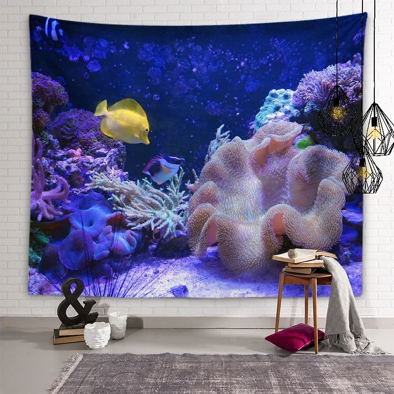 Милый гобелен с дельфином подводный мир морская жизнь фон настенное