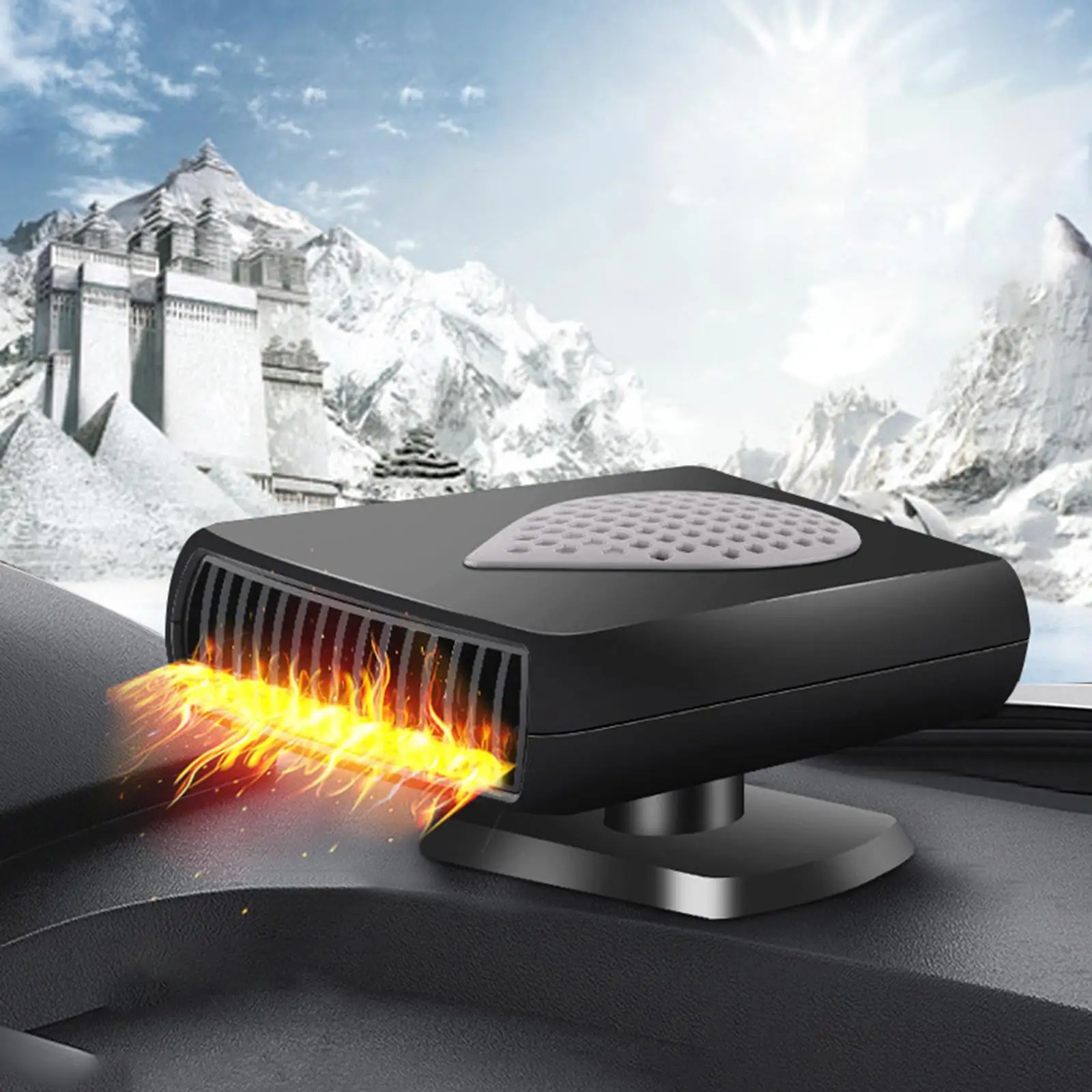 

Car Electric Fan Heater 12V/24V Energy Saving Plug in Cigarette Lighter