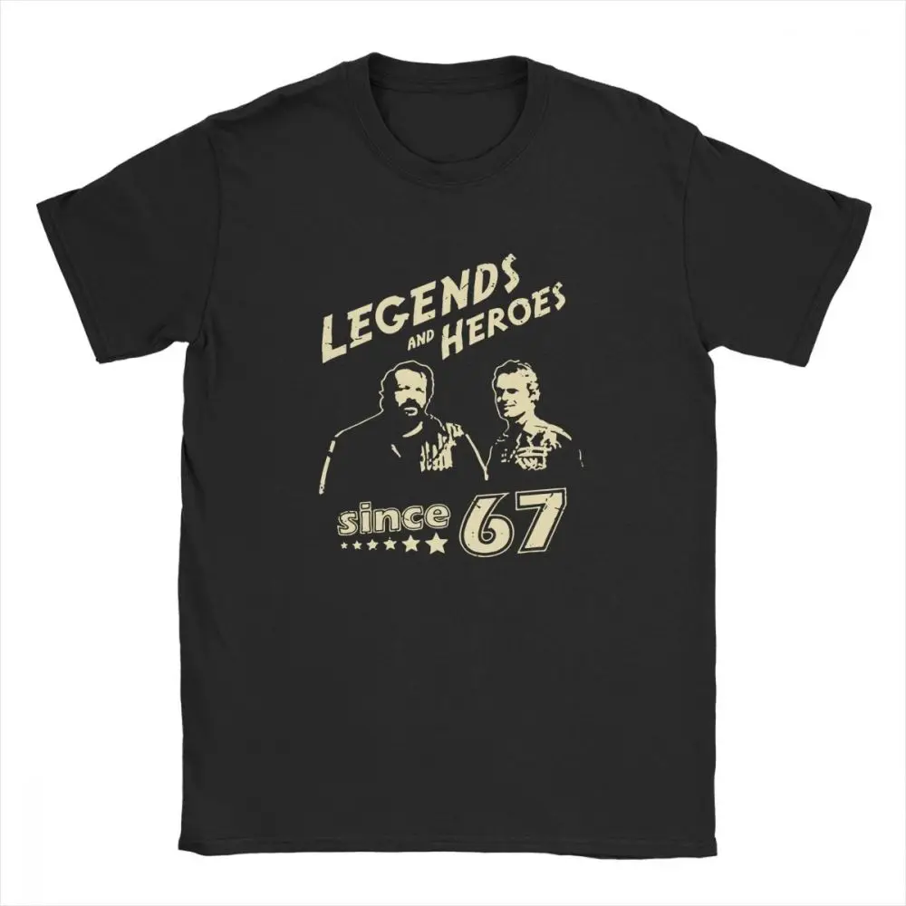 

Men Tshirt Best Gift Idea T Shirt Bud Spencer Legends And Hero Since 67 T-Shirts Terence Hill Novelty Cotton Short Sleeve Tops