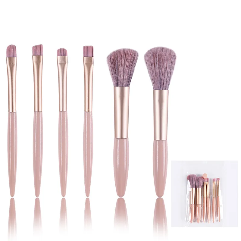 

6pcs\set Makeup Brush Set Blusher Eyeshadow Brush Loose Powder Foundation Brushes Portable Cosmetics Applicators Make Up Tools