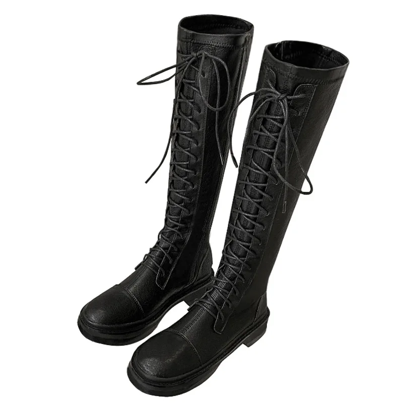 Women's Boots 2021 New All-match short Boots High Elasticity Boots Thick-soled Knight Boots But Knee Strap Boots Women