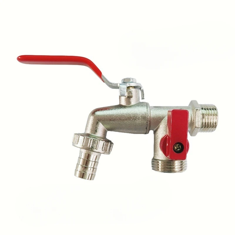 

Латунный двойной кран 90 градусов