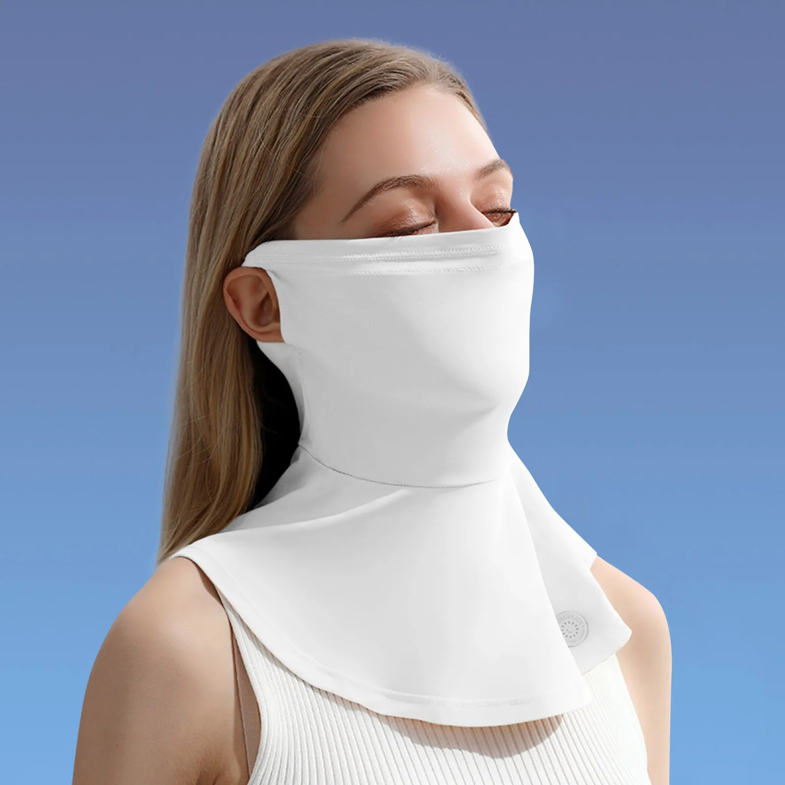 

Женская летняя маска для вождения шеи, солнцезащитный козырек для лица, КИНИ, дышащая ледяная шелковая Бриллиантовая маска с защитой от уль...