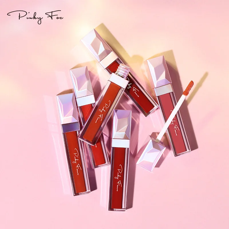 

Pinkyfocus Velvet Air Lip Glaze Matte Matte Light Color Non-stick Cup Moisturizing Lip Makeup New