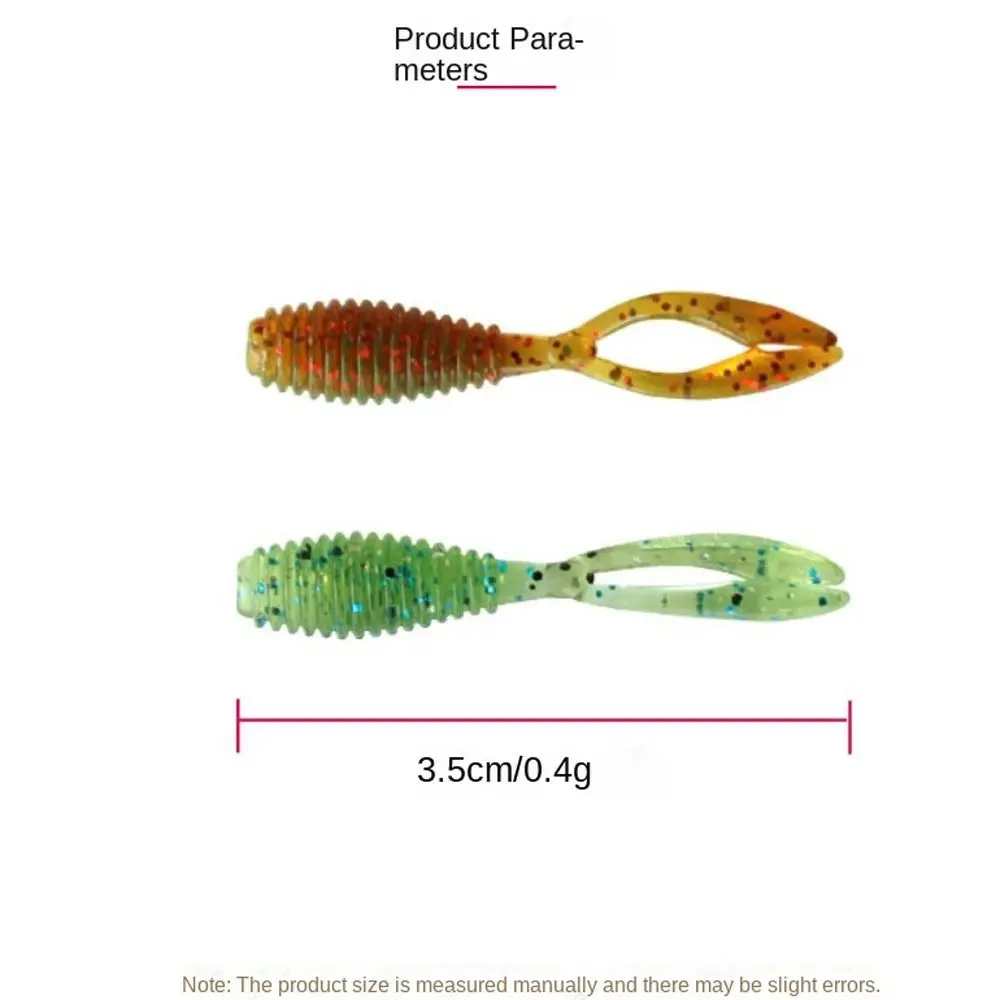 Искусственные силиконовые приманки с двойным хвостом 3 5 см/0 4 г 20 шт.