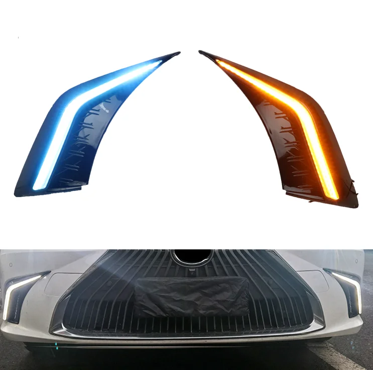 

HSSD-22102 Car Lighting White Amber Blue Drl Led daytime running light Dynamic Turn Signal Lamp fits for Lexus ES 2018-2022