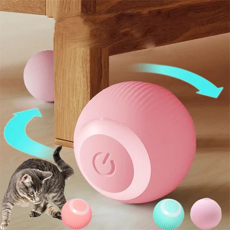 

Smart Electric Cat Ball Toys Auto Rolling Ball ElectricDog Toy Interactive Training Self-Moving Kitten Toy Pet Accessories