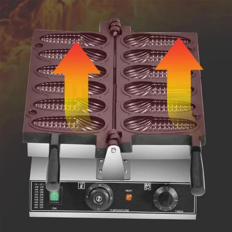 6 шт. вафельная машина в форме кукурузы с антипригарным покрытием