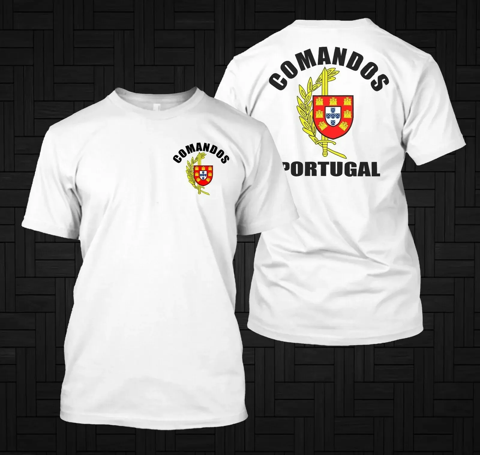 Португальская армия Спецназ Commando Comandos Португалия Мужская футболка Черная