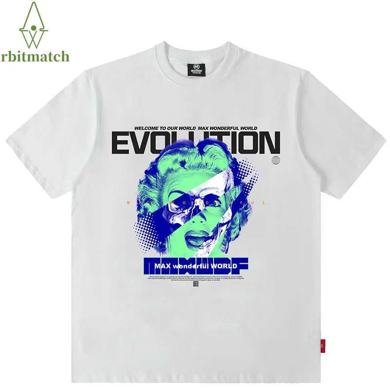 

Футболка мужская в стиле хип-хоп, уличная одежда в стиле Харадзюку, хлопковая Свободная рубашка с графическим принтом в виде рентгена, топы ...