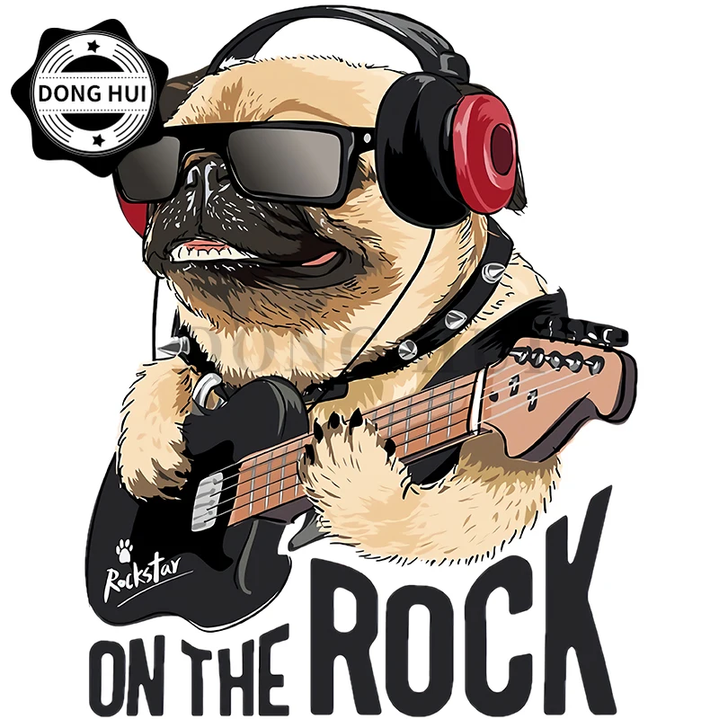 Pug on The Ruck Car Sticker Mug Guitar Laptop Camper Motocross Skateboard Phone Suitcase Decal