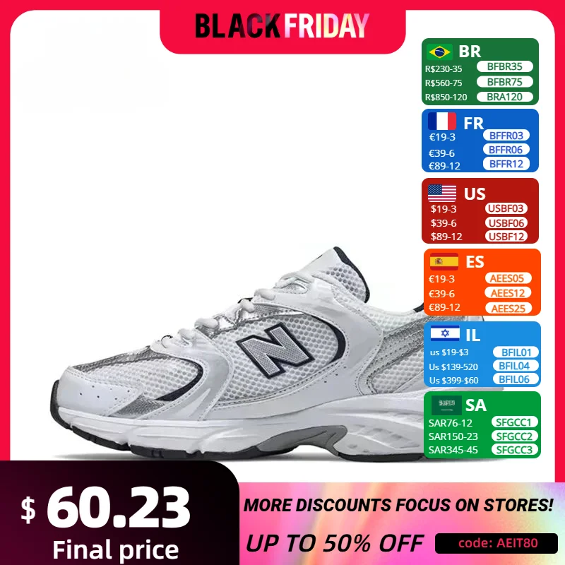 New Balance NB NB530 Мужские и женские спортивные кроссовки для бега на открытом воздухе