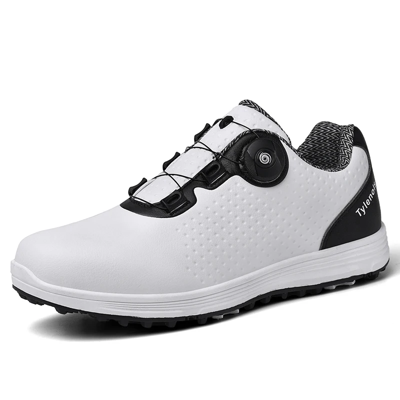 New Men Professional Golf Shoes Waterproof Spikeless Sneakers Rotating Buckle Outdoor Trainer Big Size Athletic Men Golf Sneaker