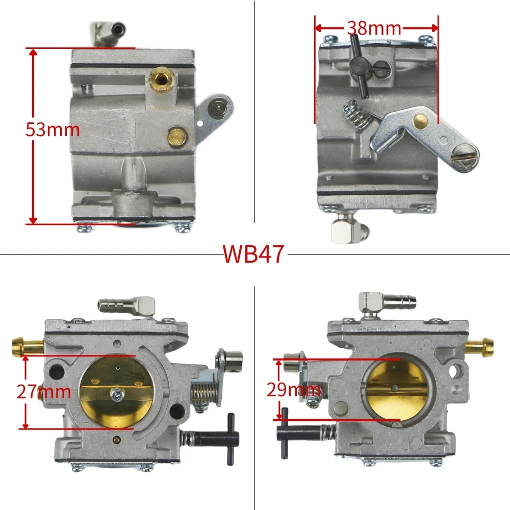 Фото Карбюратор WALBRO WB47 100-200 куб. см для моторов TOHATSU MP470 MP472, для парапланов и моделей самолетов, а также для газонокосилок №2