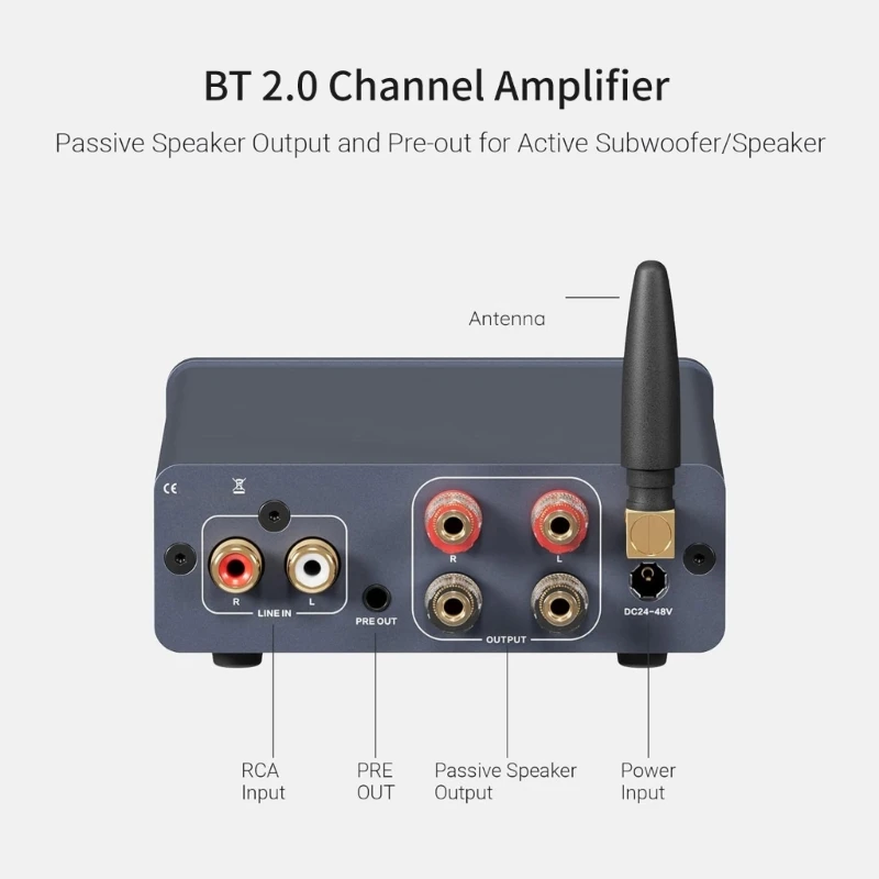 Аудиоресивер BT20A 300Wx2 TPA3255 Bluetooth-совместимый 5.0 Домашнее аудио