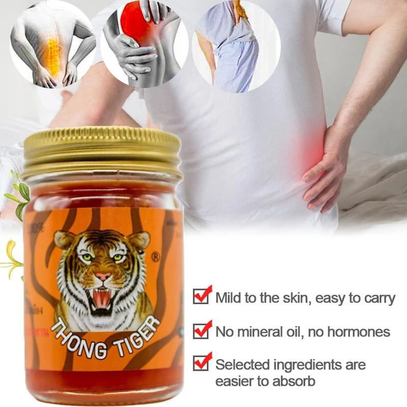 50g 100% Thai Tiger Balm Ointment Medical Plaster Joint Arthritis Rheumatic Pain Patch Red Tiger Balm Cream