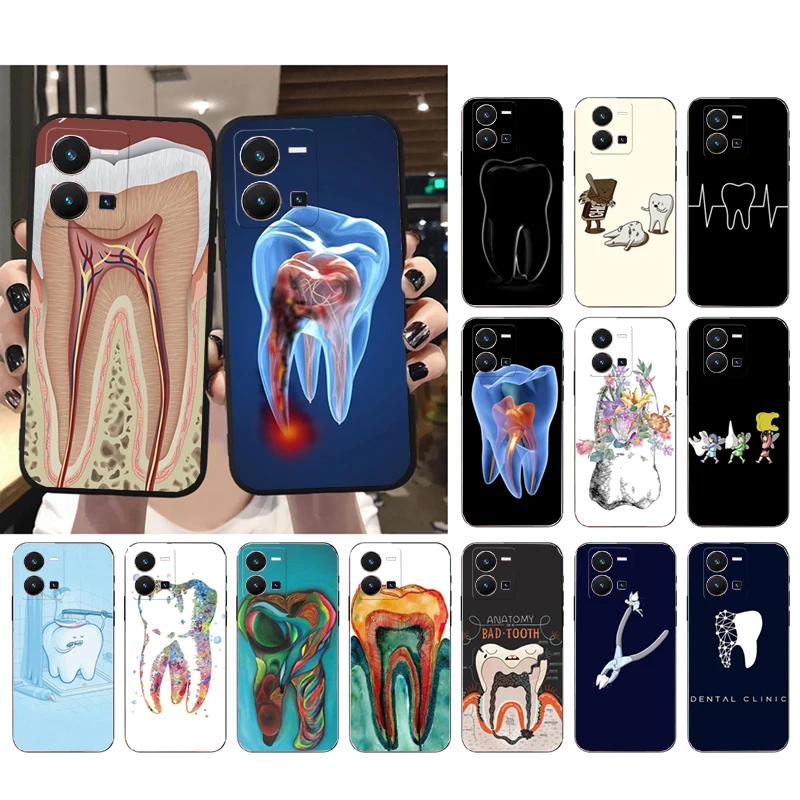 

Tooth Dentist Dental Phone Case For VIVO Y53S Y33S Y22S Y11S Y31 Y21 Y70 Y20 Y21S Y72 Y35 Y51 Y01 V23E V21 V23 V21E Case