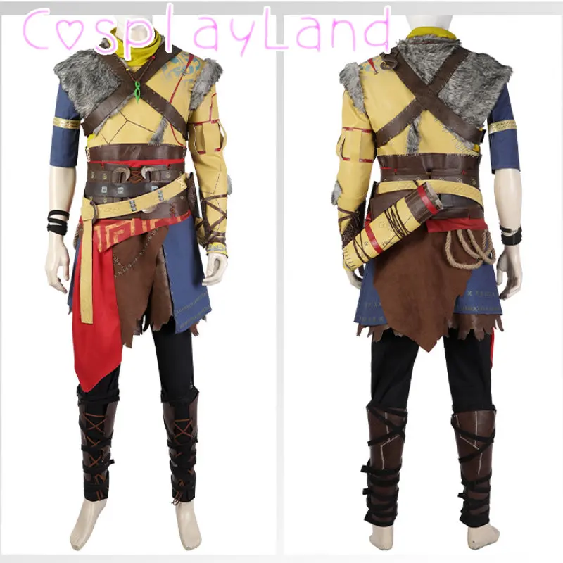 Ragnarok Atreus Cosplay Loki Costume Halloween Masquerade Battle Outfit With Accessories Men Clothing Full Set Suit