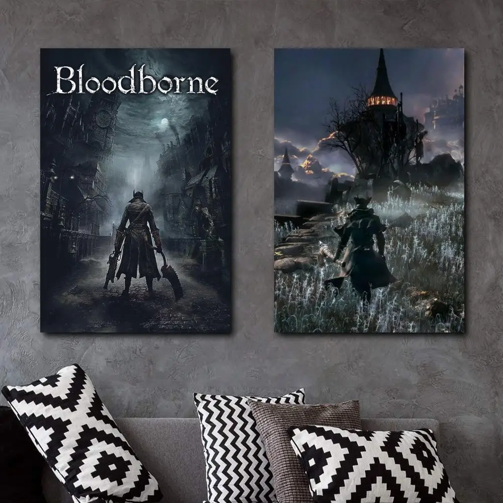 

Wall Art Canvas Game Poster Painting Bloodborne Picture Print Living Room Wallpaper Bedroom Mural Home Decoration Framework