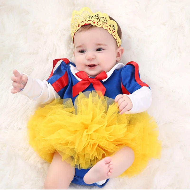 

Girls Kids New Children Cartoon Long Sleeved Top + Tutu Skirt Set Wholesale Blue Yellow Cute Little Princess Style for Newborn