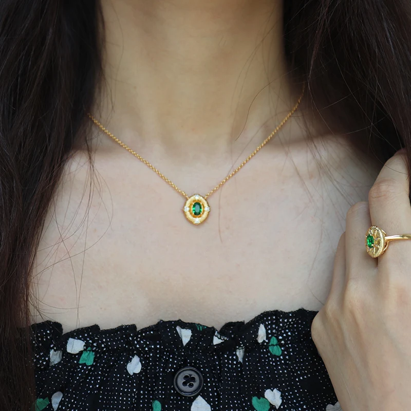 Высококачественное ожерелье ручной работы в стиле ретро с французским вырезом